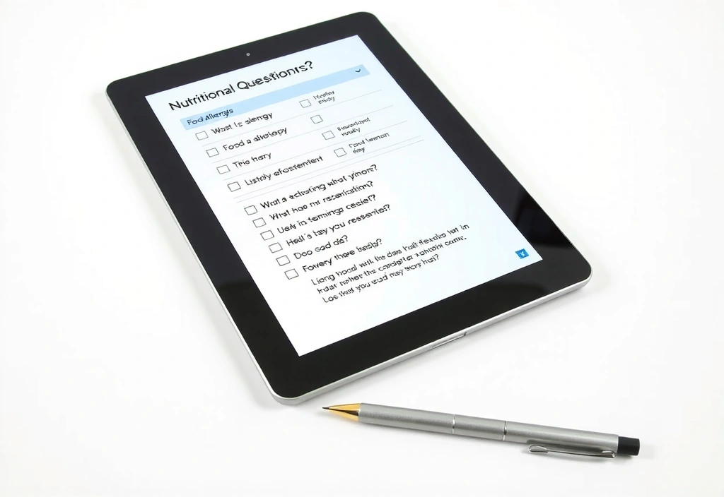 Fragebogen auf Tablet